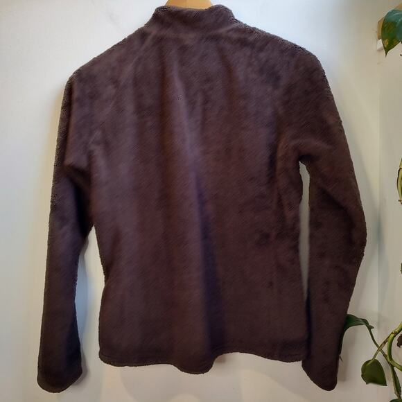 The North Face Brown Fuzzy Plush Quarter Zip Pullover Size Medium - Picture 8 of 9